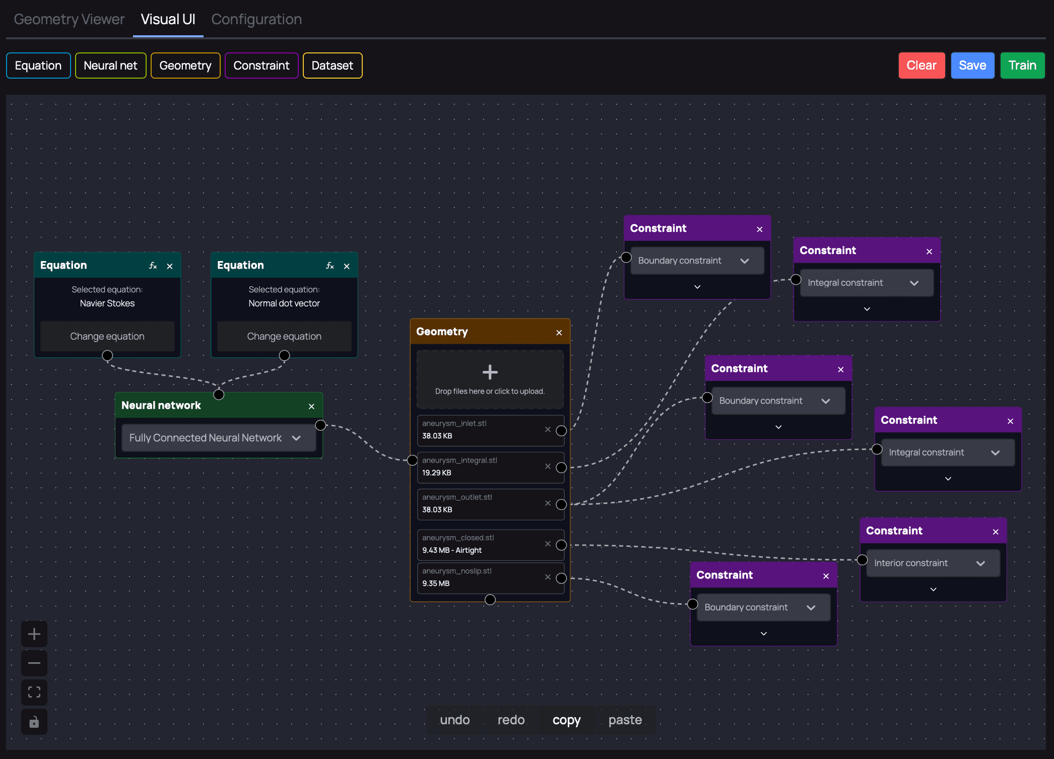 Node-based simulator editor