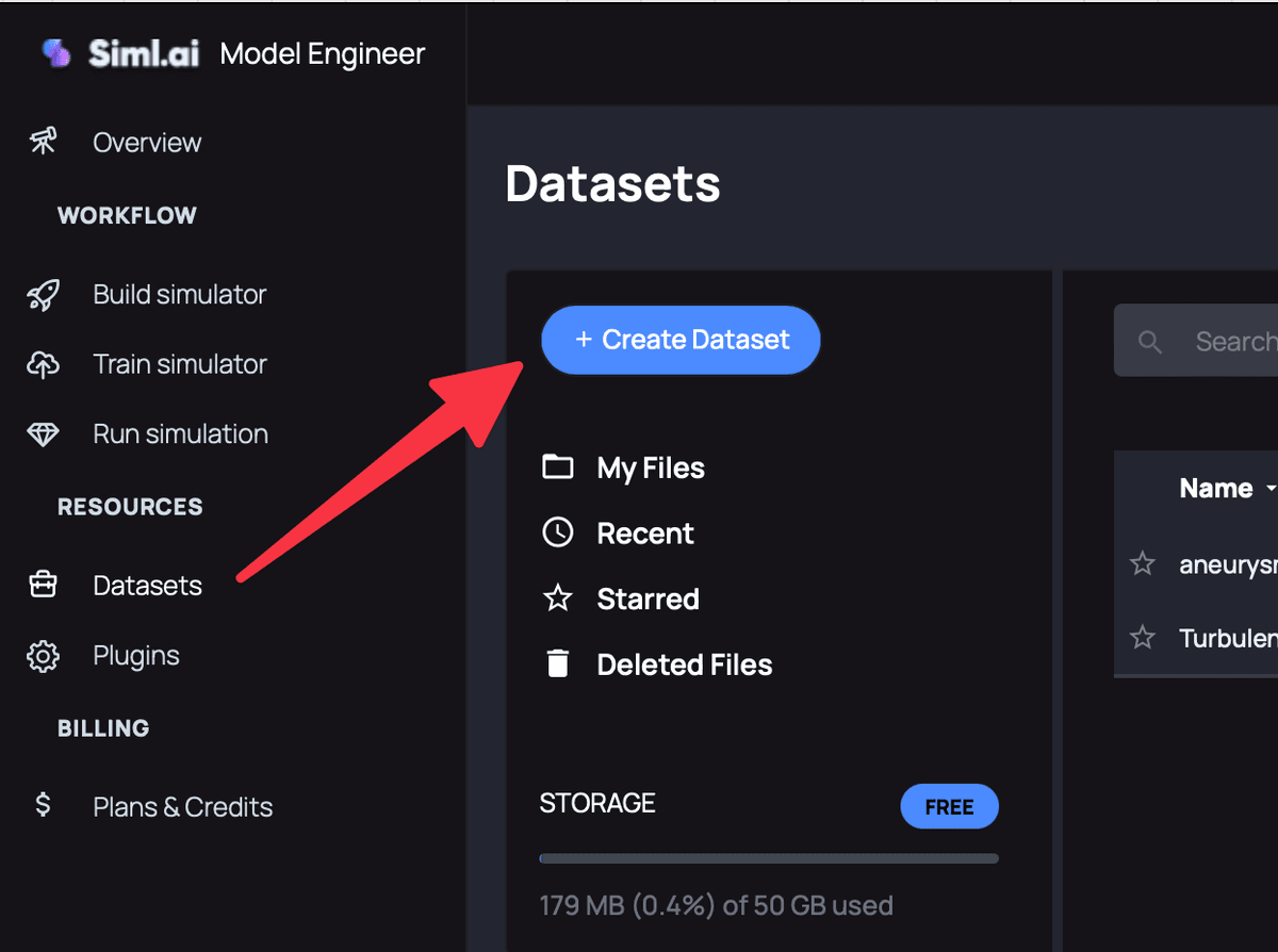 Adding a dataset