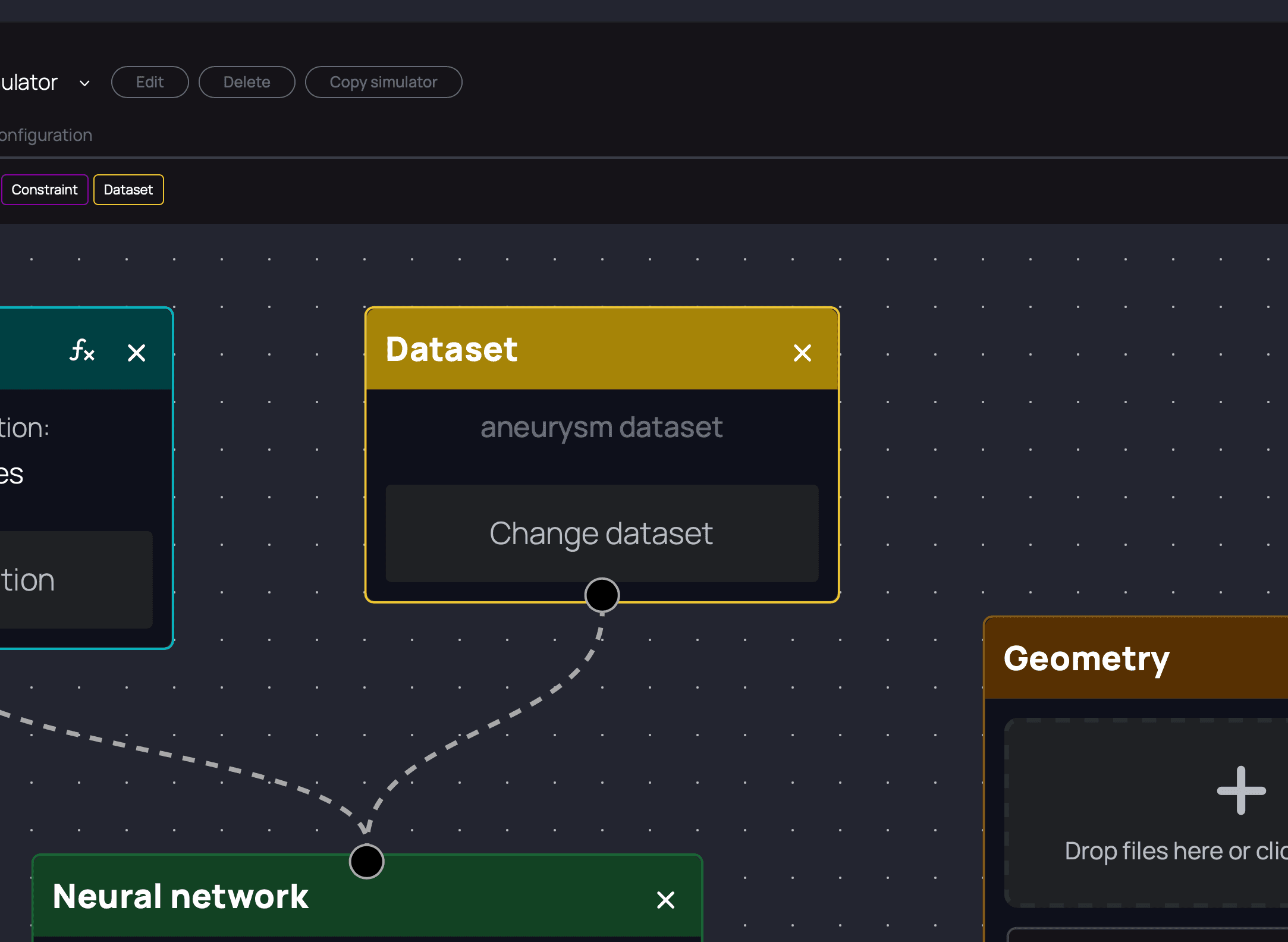 Dataset node in visual editor