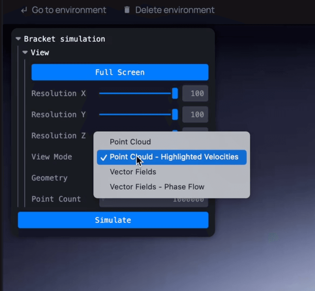 Various View Modes available in Simulation Studio